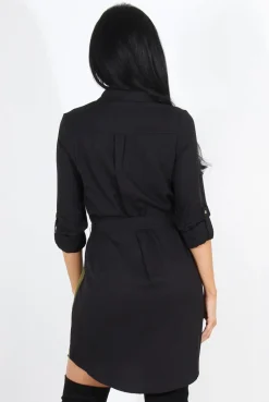 Rebellious Fashion Harper Khaki Panel Shirt Dress