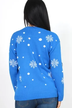 Rebellious Fashion Holy Blue Penguin Christmas Jumper