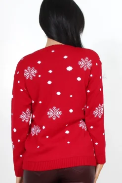 Rebellious Fashion Holy Red Penguin Christmas Jumper