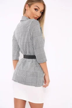 Rebellious Fashion Hounds-tooth Blazer - Karrie