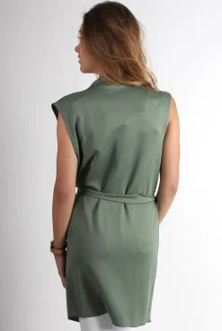 Rebellious Fashion Imogen Khaki Waterfall Jacket
