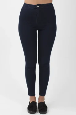 Rebellious Fashion Indigo High Waisted Skinny Jeans - Taylor