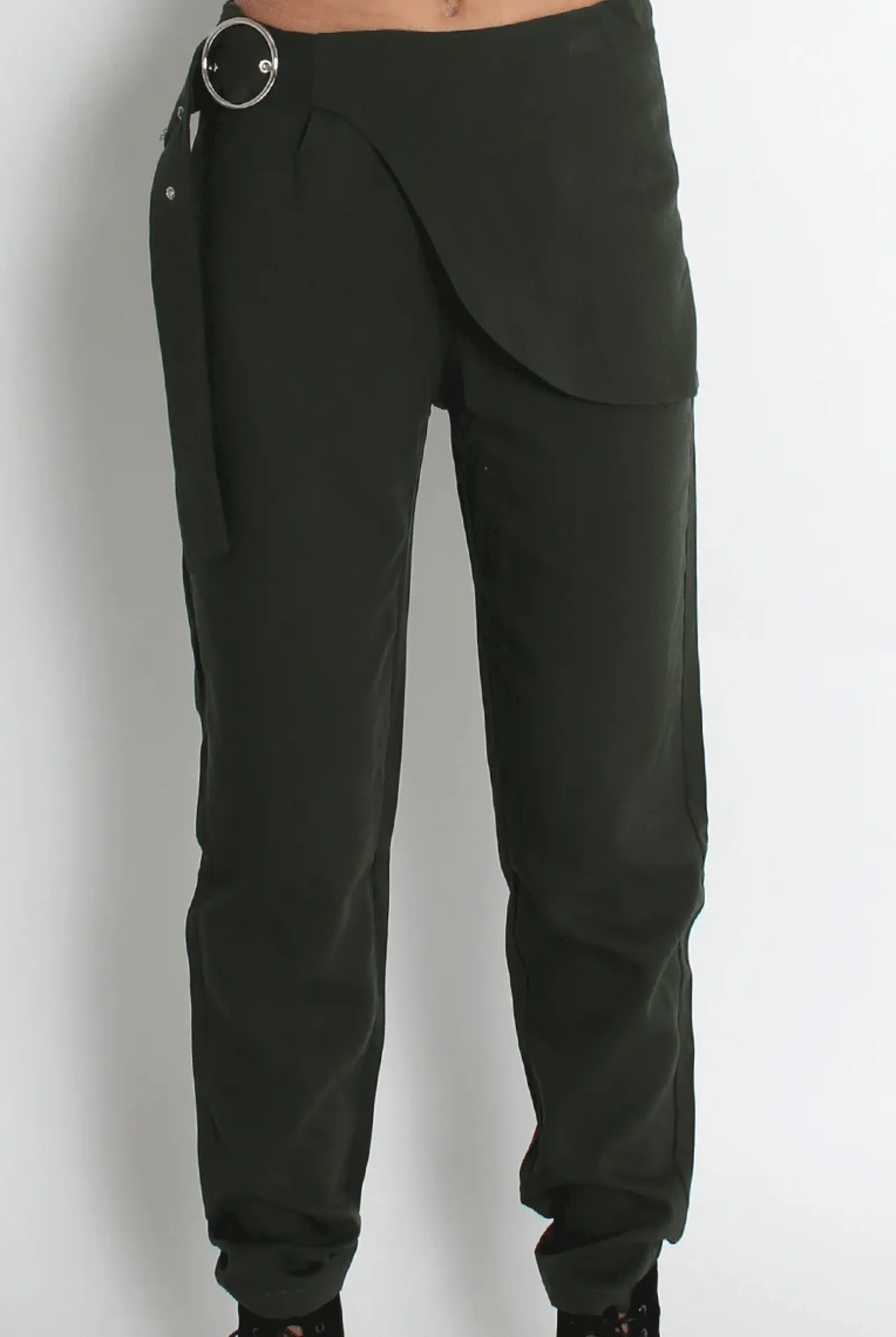 Rebellious Fashion Jeannette Khaki Cigarette Trousers