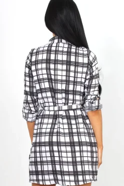 Rebellious Fashion Jennifer White Striped Shirt Dress