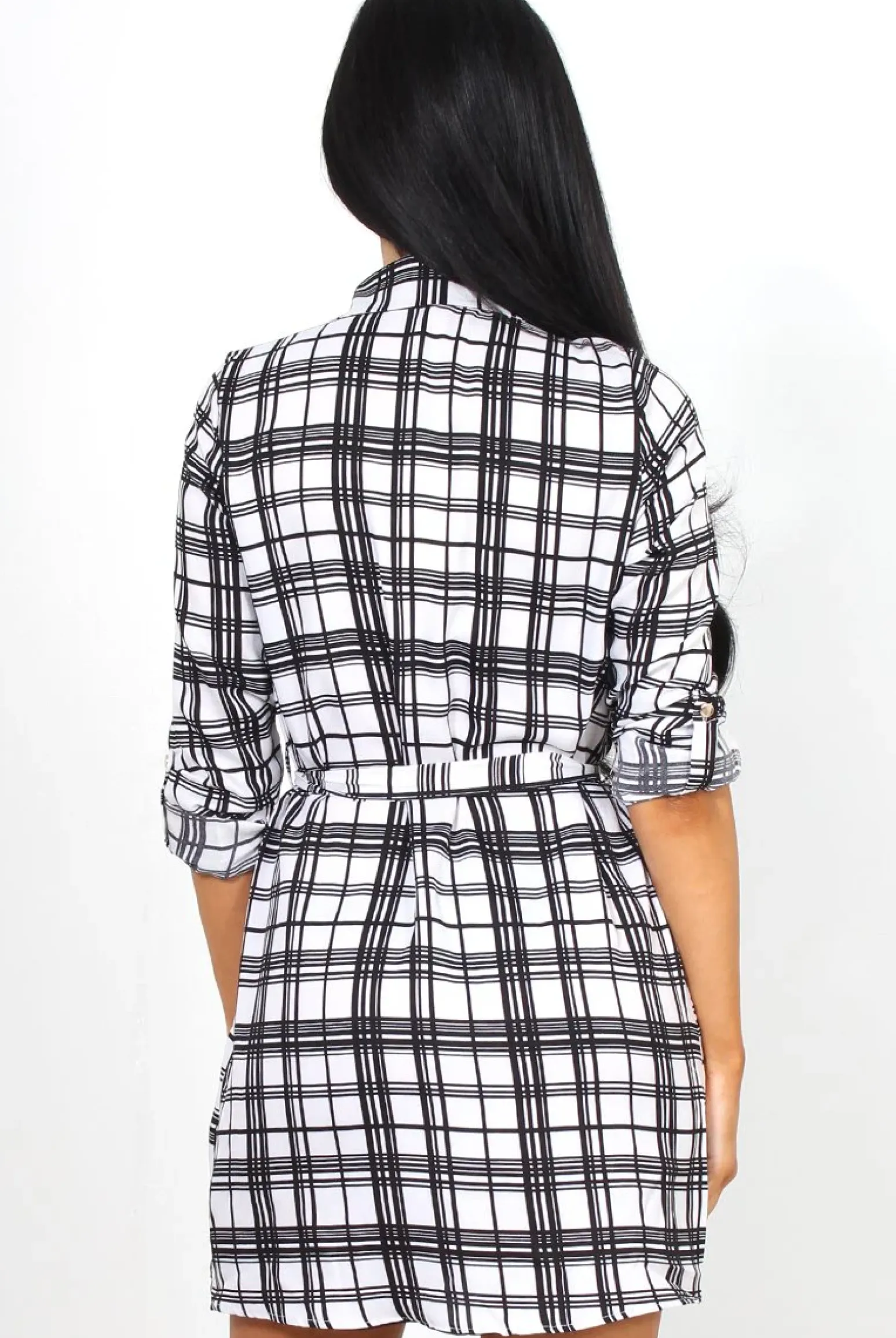 Rebellious Fashion Jennifer White Striped Shirt Dress