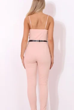 Rebellious Fashion Jona Mauve V Front Jumpsuit