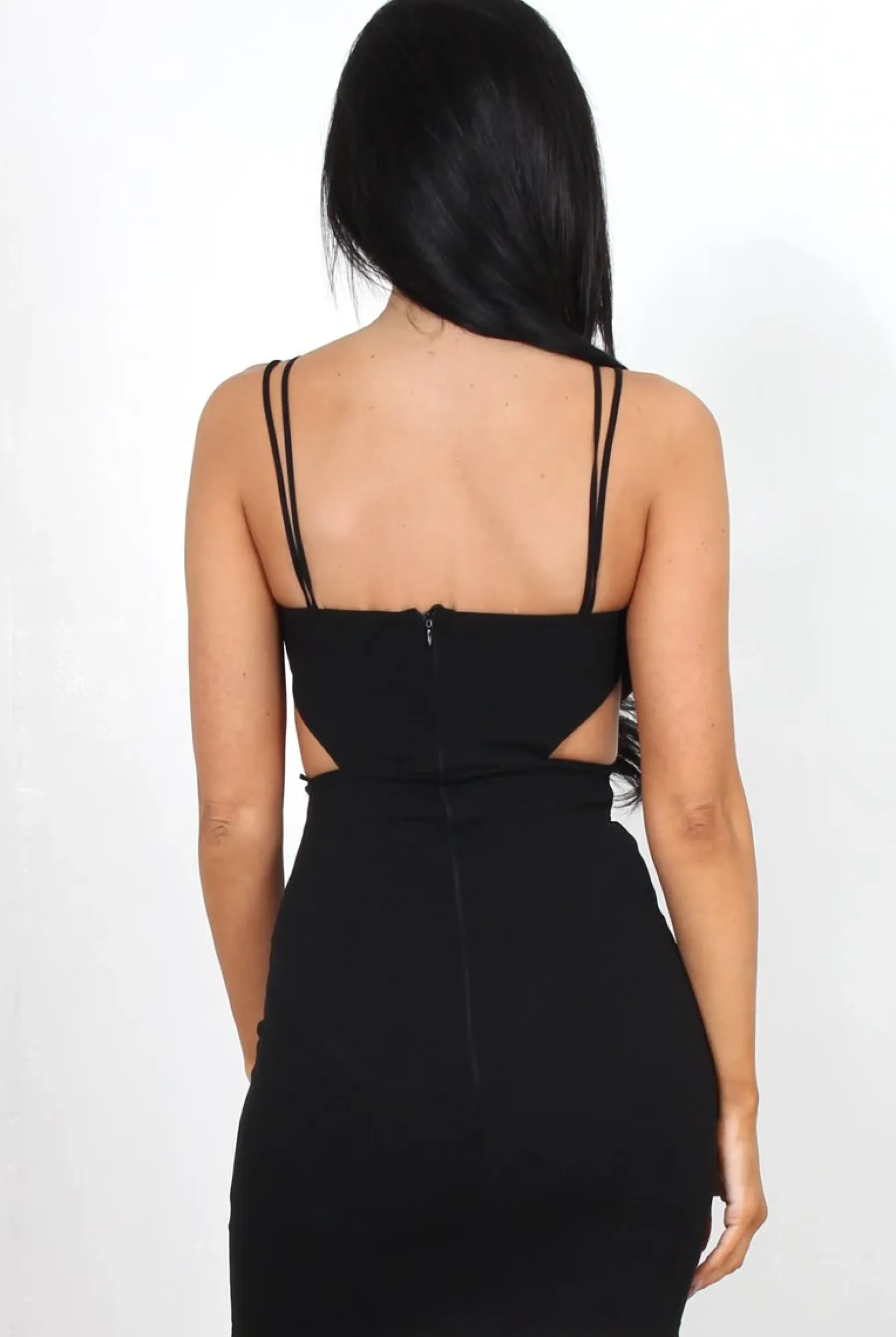 Rebellious Fashion Kaitlin Black Cut Out Bodycon Dress