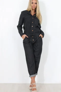 Rebellious Fashion Kath Black Denim Jumpsuit