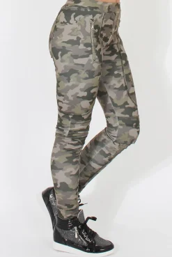 Rebellious Fashion Khaki Camouflage Pants - Micha
