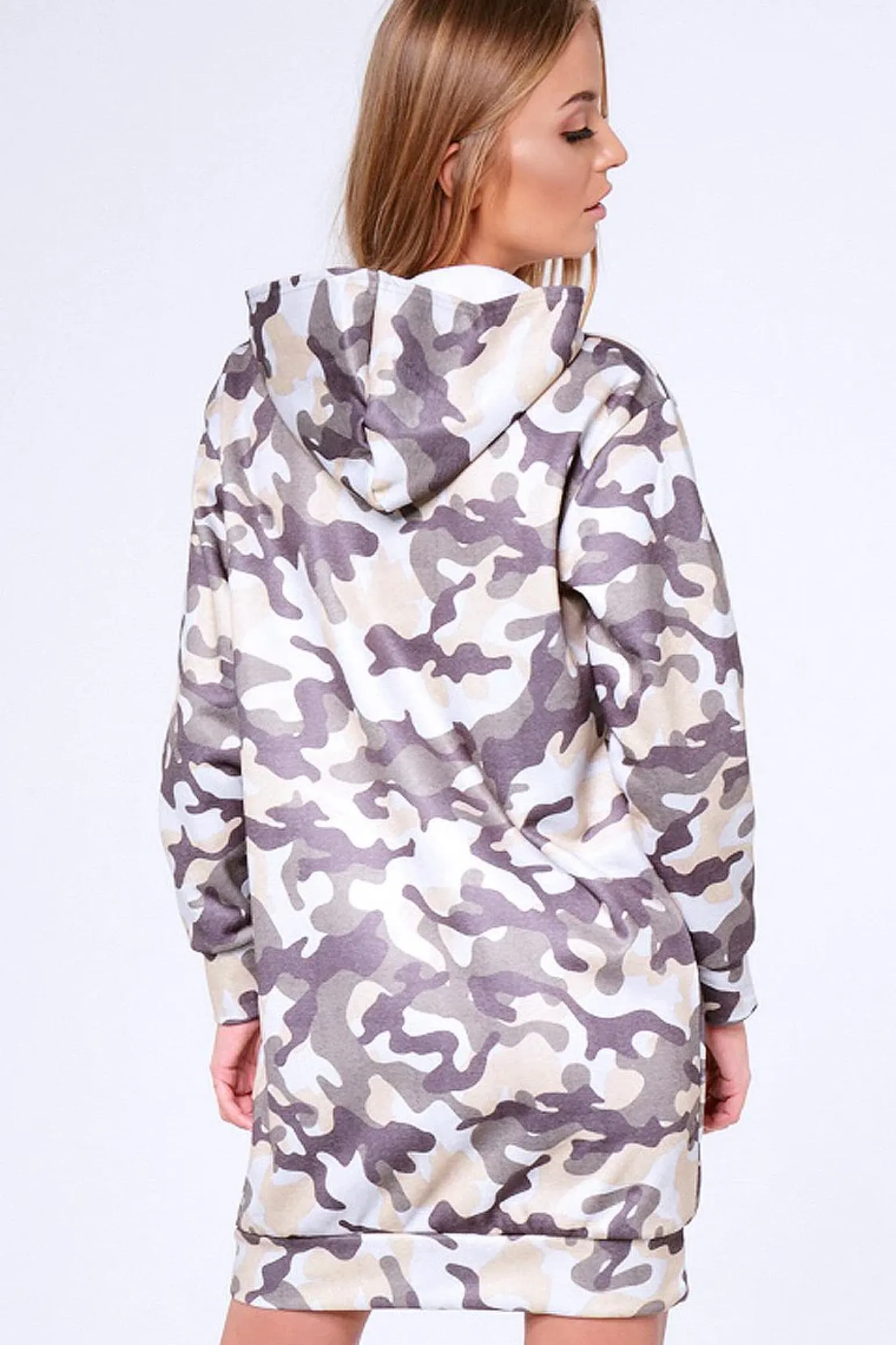 Rebellious Fashion Khaki Camouflage 'Wake Pray Slay' Jumper Dress - Karly