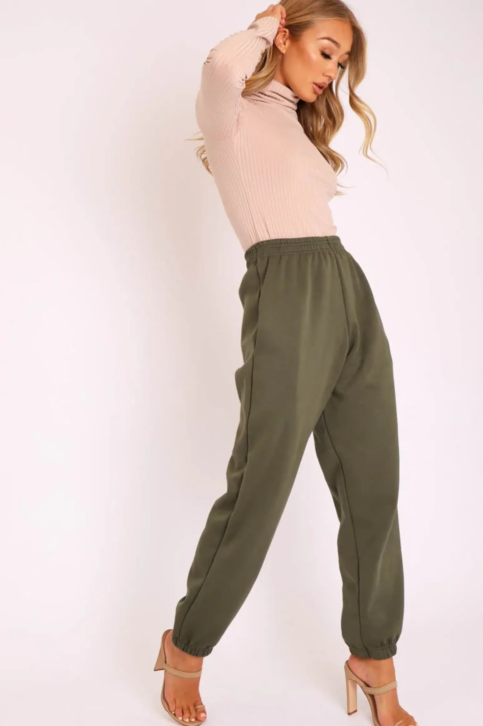 Rebellious Fashion Khaki Oversized Joggers - Erica
