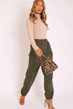 Rebellious Fashion Khaki Oversized Joggers - Erica