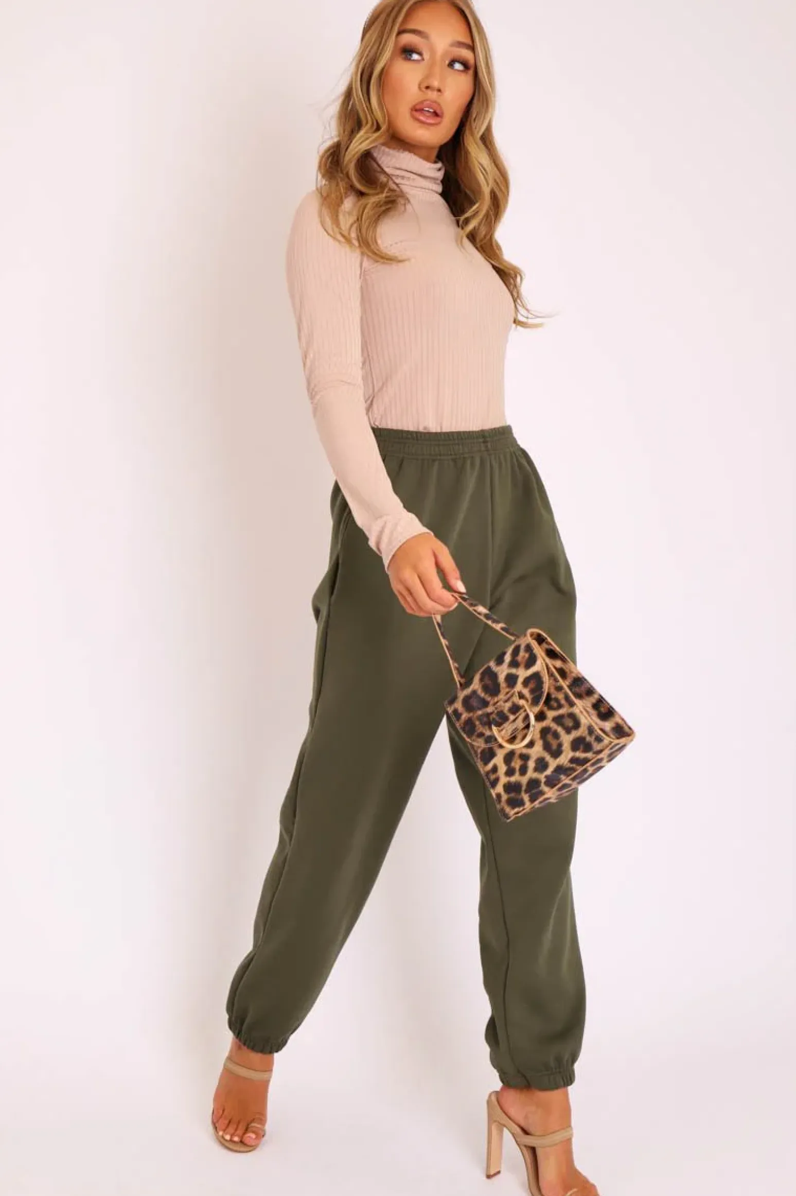 Rebellious Fashion Khaki Oversized Joggers - Erica