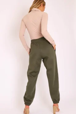 Rebellious Fashion Khaki Oversized Joggers - Erica
