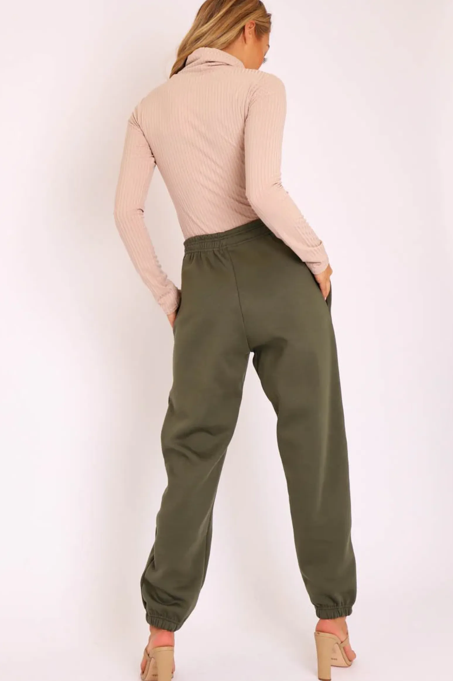 Rebellious Fashion Khaki Oversized Joggers - Erica