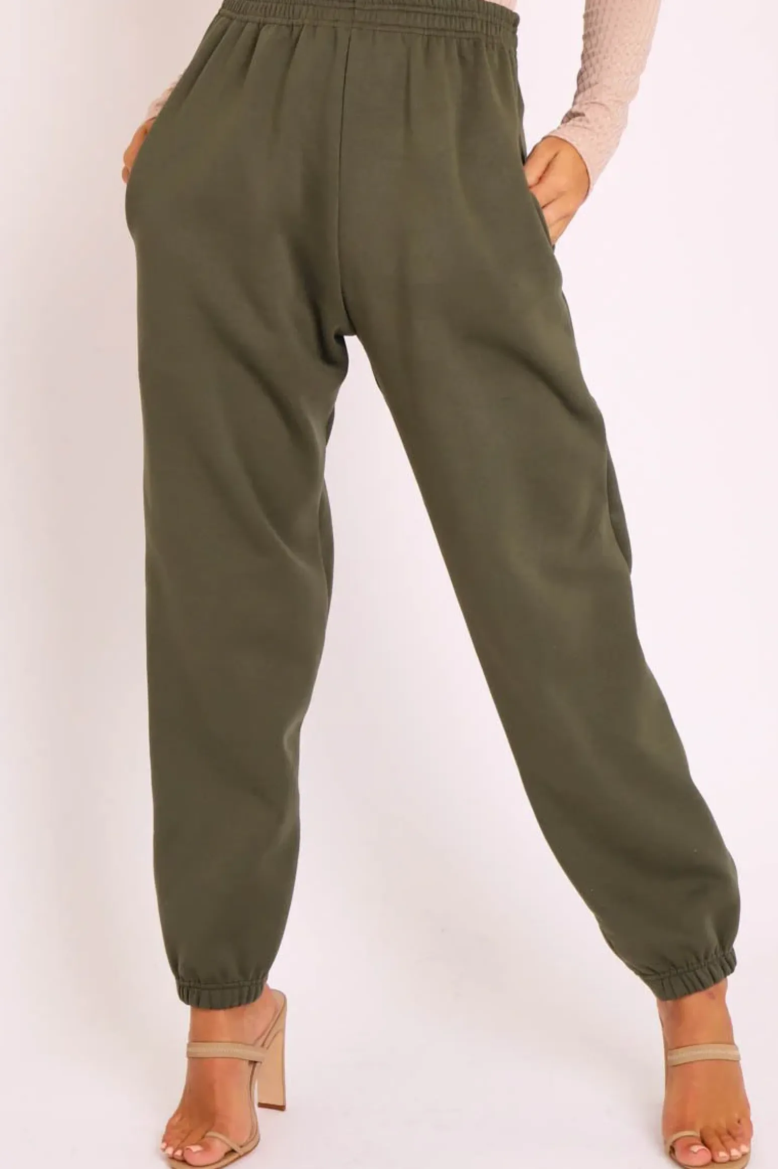 Rebellious Fashion Khaki Oversized Joggers - Erica