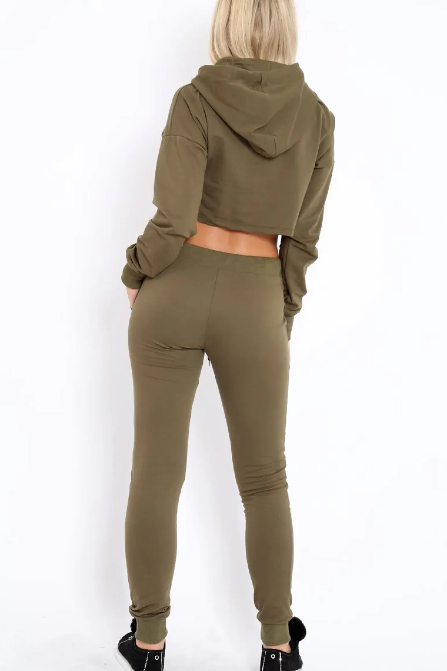 Rebellious Fashion Khaki Pom pom Loungewear Set - Sacha