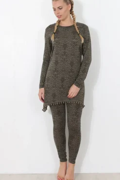 Rebellious Fashion Khaki Print Loungewear Set - Haylee