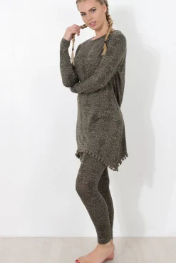 Rebellious Fashion Khaki Print Loungewear Set - Haylee