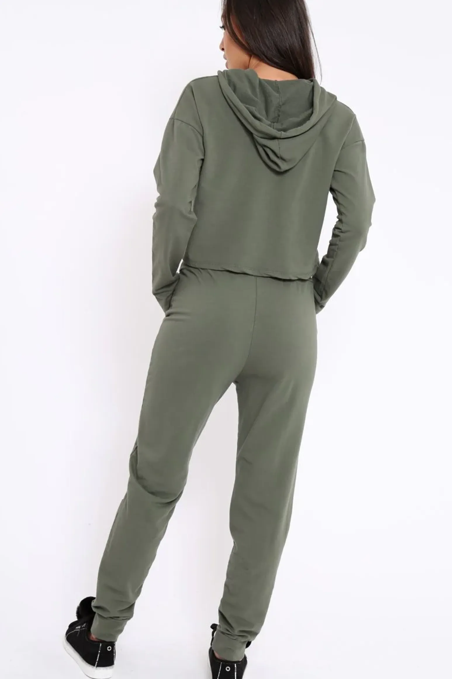 Rebellious Fashion Khaki Ripped Loungewear Set - Natalia