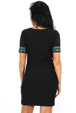 Rebellious Fashion Kimi Black Sequin Short Sleeve Dress