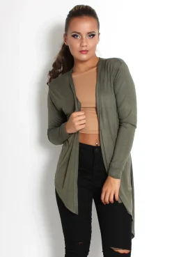 Rebellious Fashion Kimmy Khaki Asymmetric Jacket