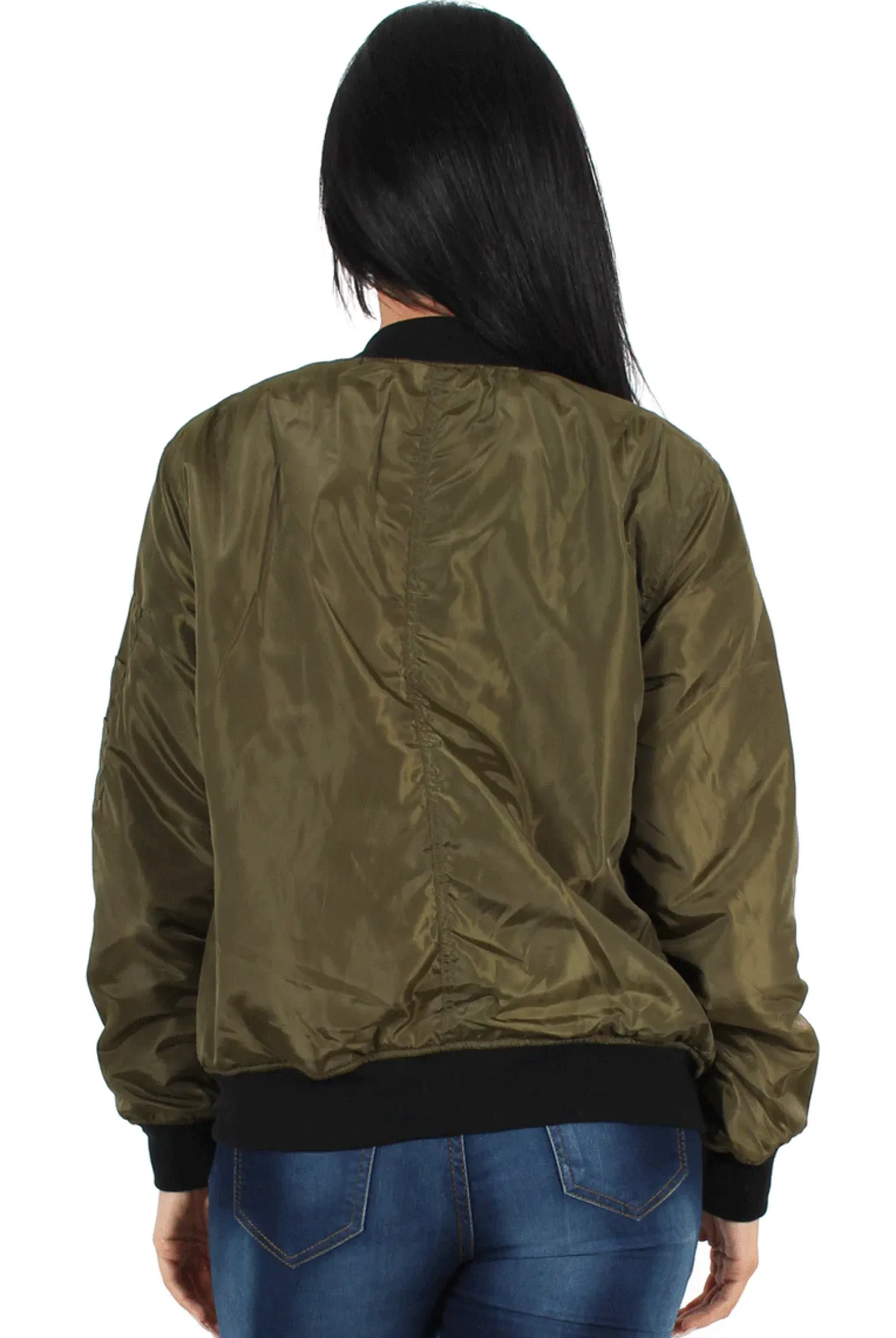 Rebellious Fashion Kris Khaki Bomber Jacket