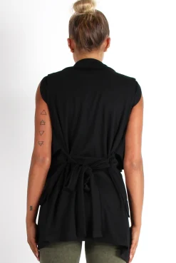 Rebellious Fashion Lacie Black Sleeveless Jacket