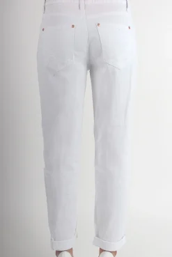 Rebellious Fashion Layla White Loose Fit Ripped Jeans