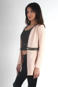 Rebellious Fashion Leia Pink Long Sleeve Zip Jacket