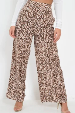 Rebellious Fashion Leopard Print High Waisted Flares - Sybilla