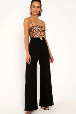 Rebellious Fashion Leopard Print Mesh Lion Belted Bodysuit - Lizzie