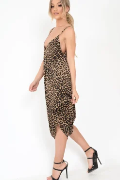 Rebellious Fashion Leopard Print Oversized Jersey Jumpsuit - Samra