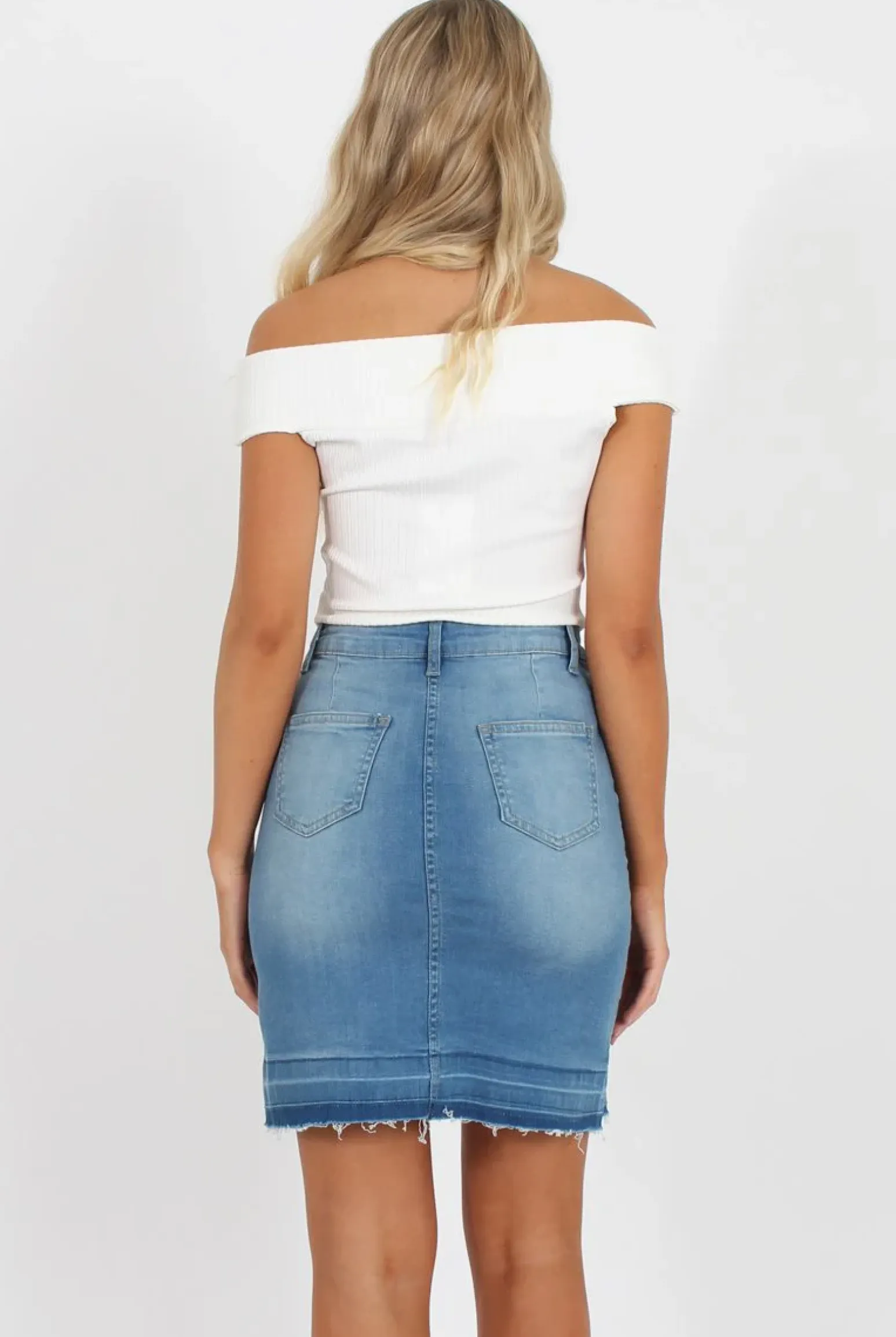 Rebellious Fashion Light blue Denim Skirt - Robyn