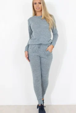 Rebellious Fashion Light Blue Loungewear Set-Josie