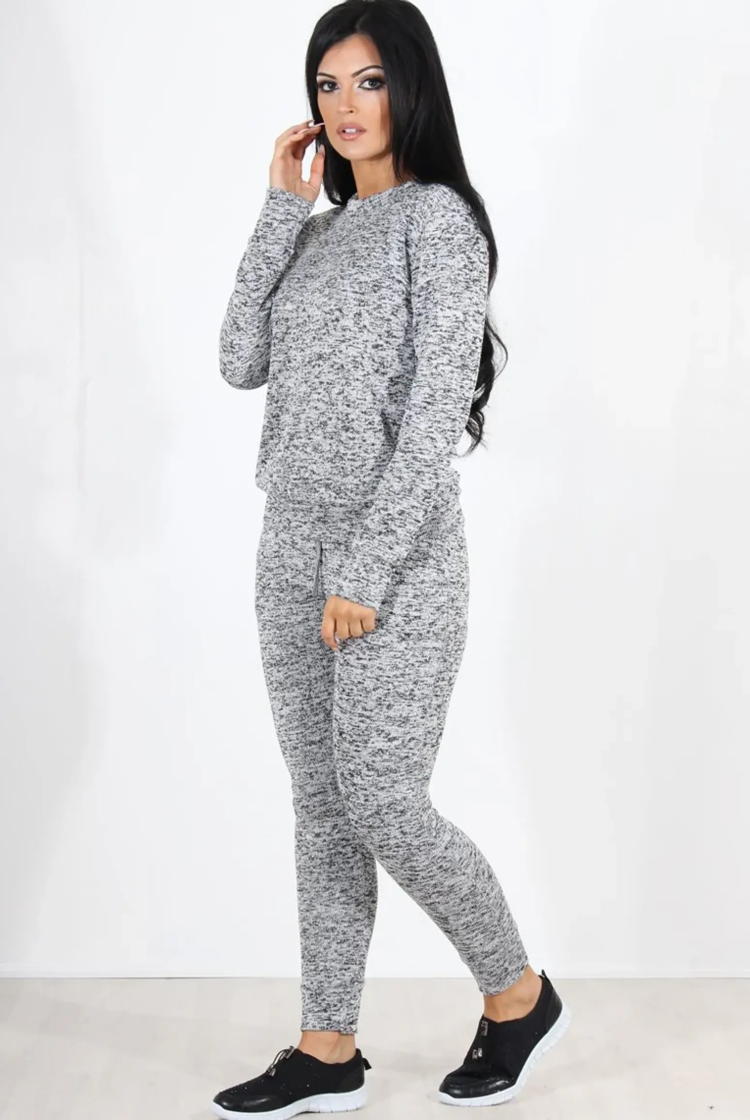 Rebellious Fashion Light Grey Loungewear Set-Josie