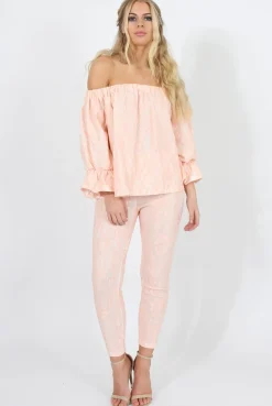 Rebellious Fashion Light Pink Lace Two Piece - Nicole