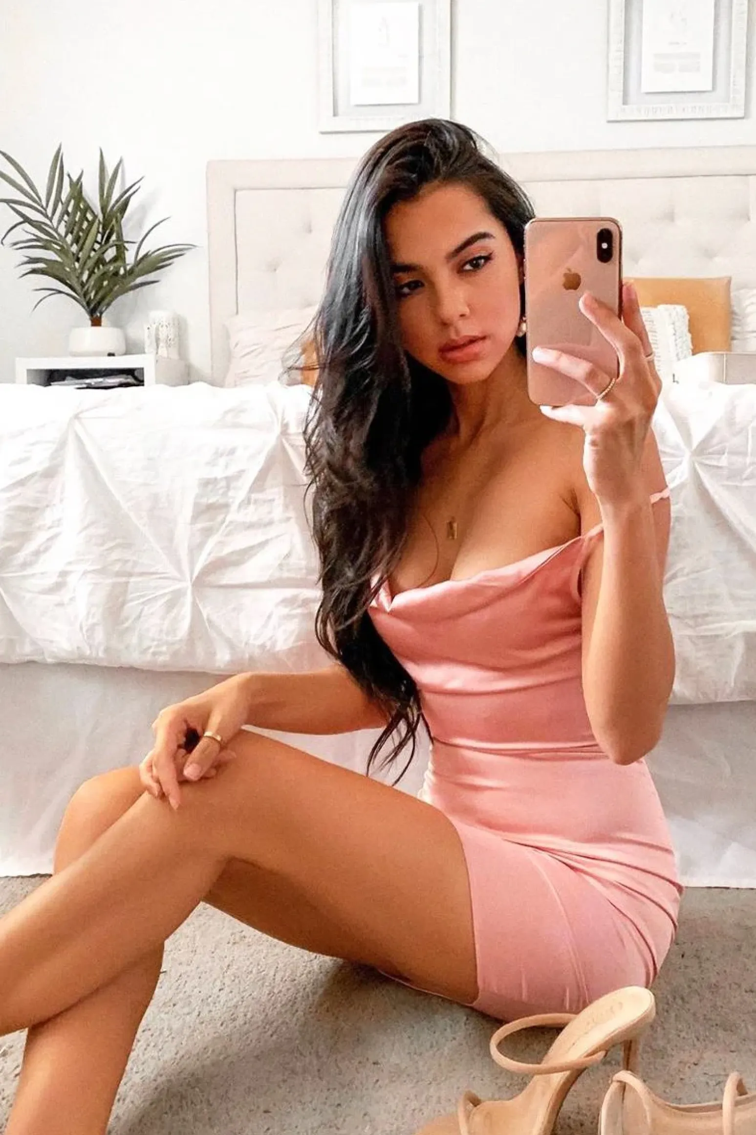 Rebellious Fashion Light Pink Satin Lace Up Bodycon Mini Dress - Sira
