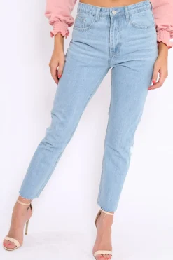 Rebellious Fashion Light Wash Extreme Back Rips Boyfriend Jeans - Inna