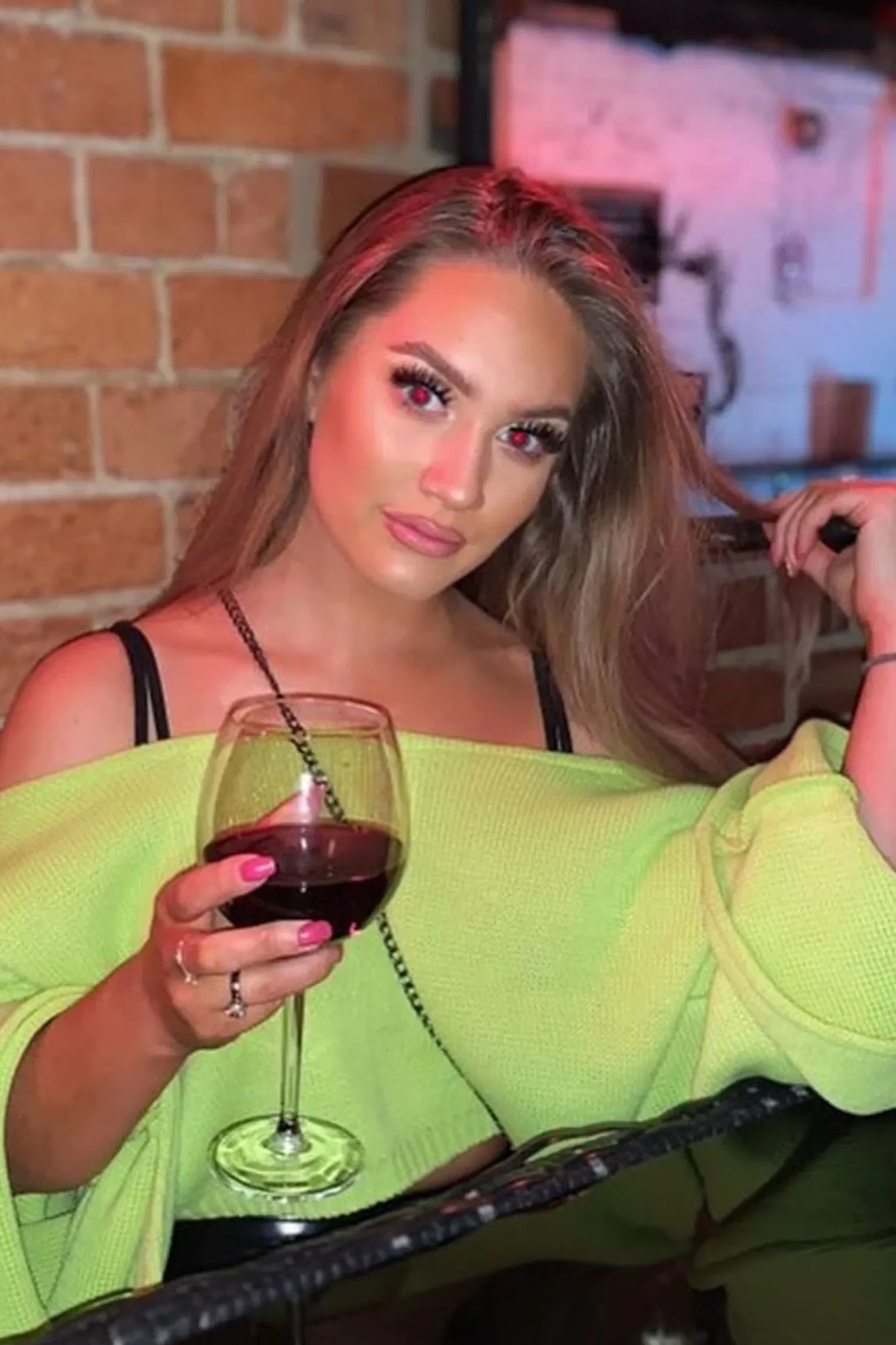 Rebellious Fashion Lime Green Cropped Batwing Jumper - Carmin