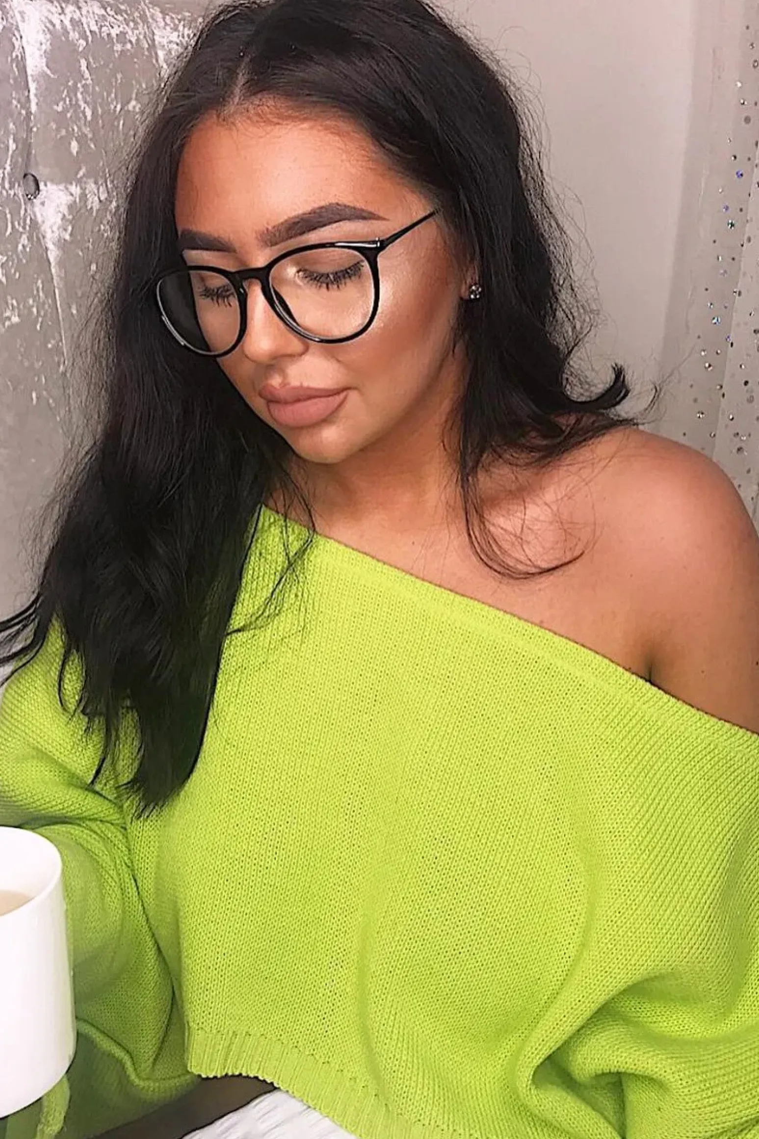 Rebellious Fashion Lime Green Cropped Batwing Jumper - Carmin