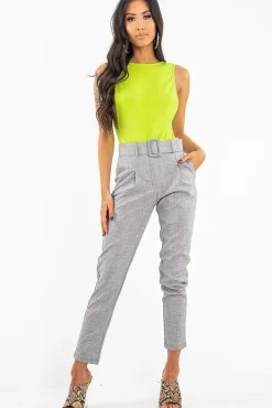 Rebellious Fashion Lime Green Side Boob Bodysuit - Adrionna