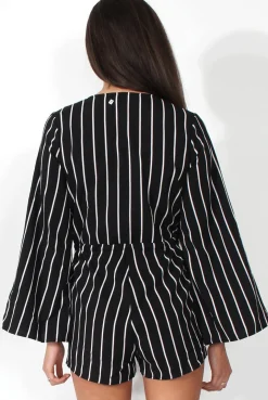 Rebellious Fashion Lisa Black Crossover Playsuit