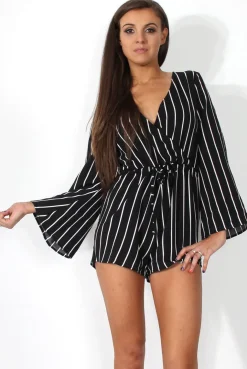 Rebellious Fashion Lisa Black Crossover Playsuit