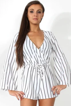 Rebellious Fashion Lisa White Crossover Playsuit