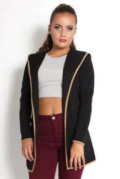 Rebellious Fashion Lydia Black Hooded Jacket