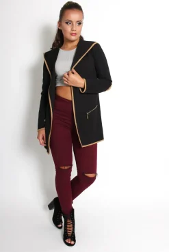 Rebellious Fashion Lydia Black Hooded Jacket