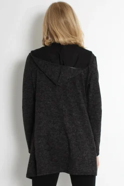 Rebellious Fashion Lydia Dark Grey Hooded Jacket