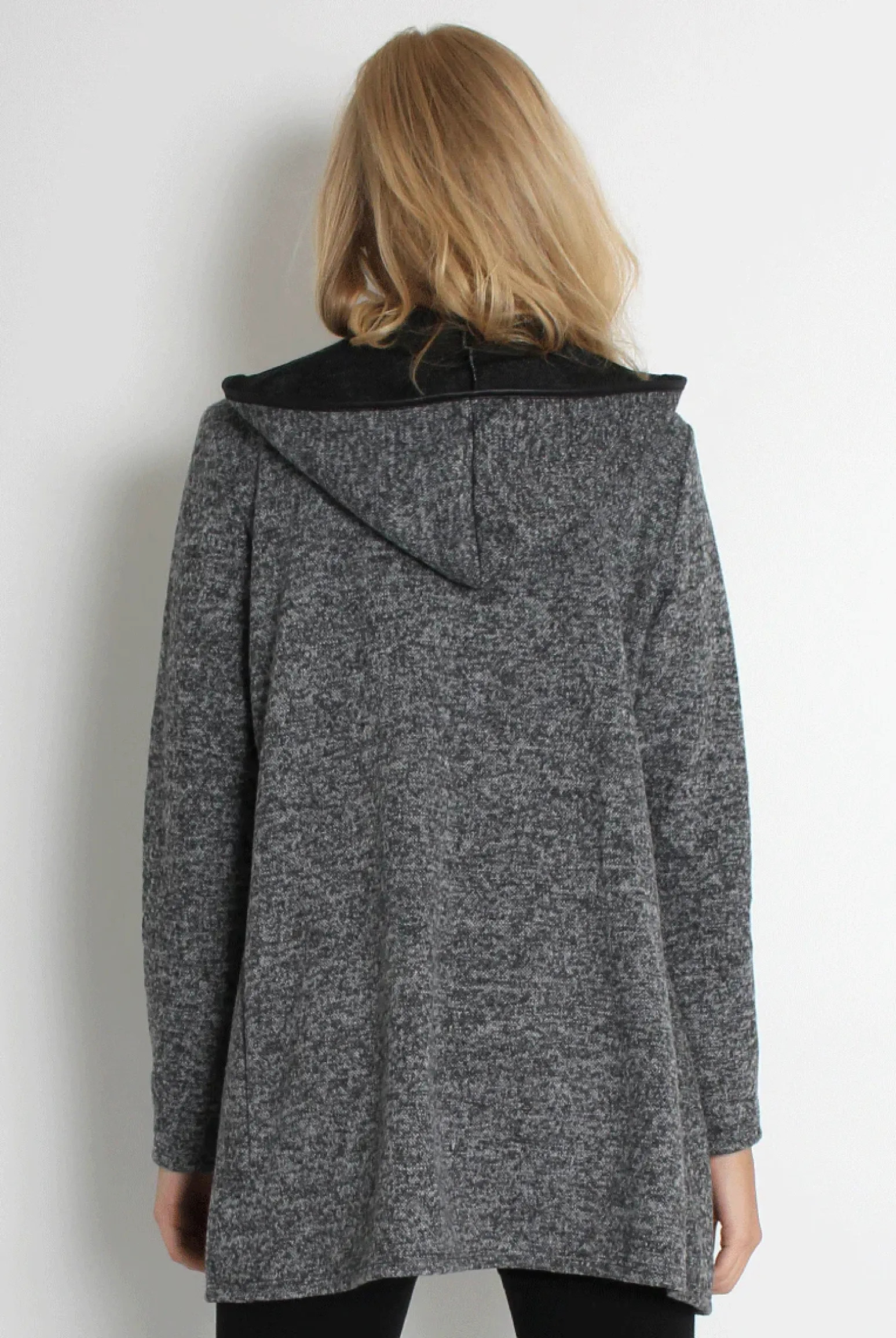 Rebellious Fashion Lydia Light Grey Hooded Jacket