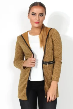 Rebellious Fashion Lydia Mustard Hooded Jacket